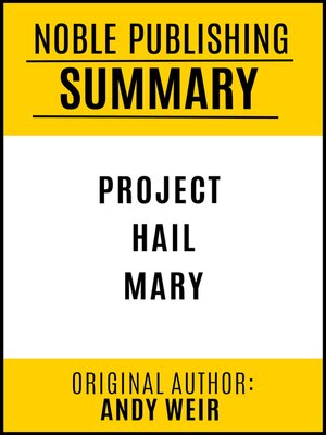cover image of Summary of Project Hail Mary by Andy Weir
